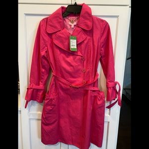 Lily Pulitzer NWT Bevin Pink Trench Coat